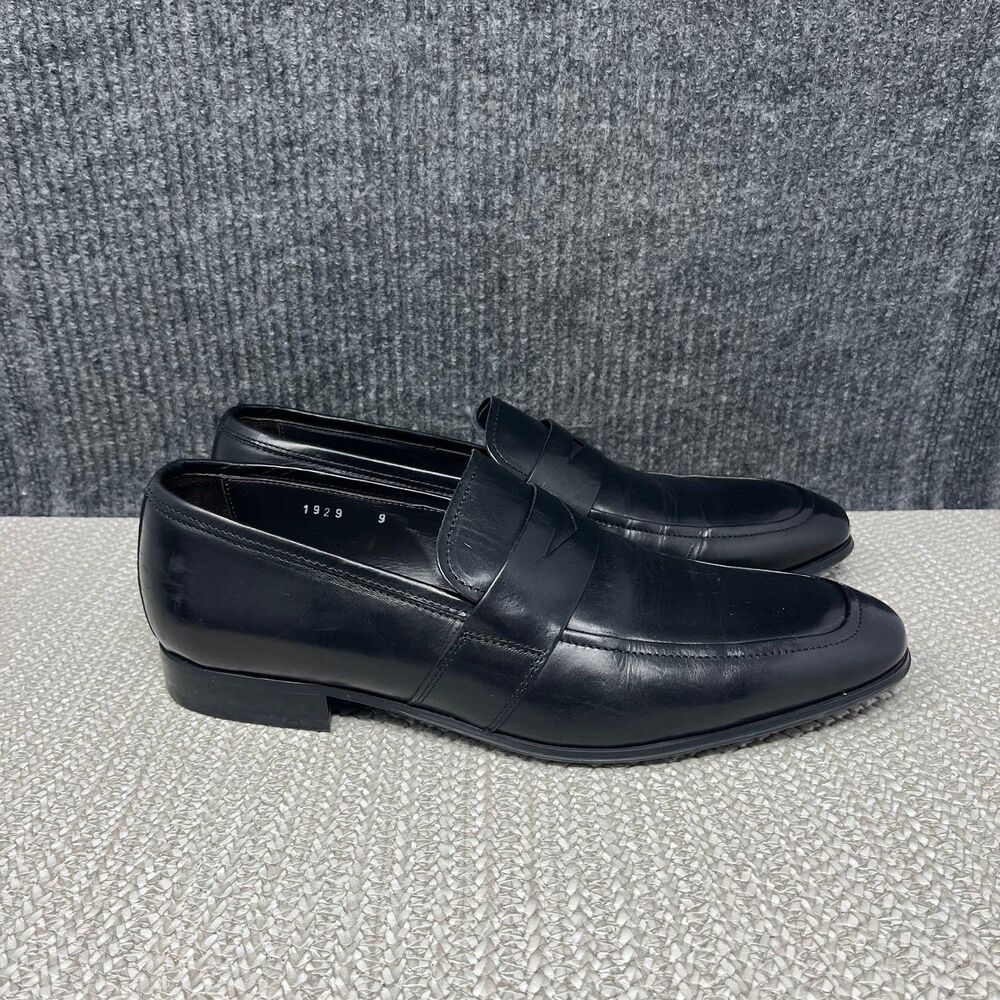 To Boot New York Penny Loafers Black Leather Dress Shoes Mens 9